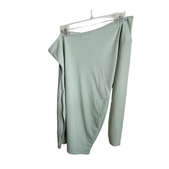 Pretty Little Things Dress New With Tags Sage Green One Shoulder Bodycon - Picture 2 of 8